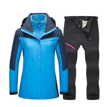 

New Warm Ski Suit Women Waterproof Windproof Skiing and Snowboarding Jacket Pants Set Winter Jacket Women Outdoor Snow Costumes