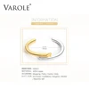 VAROLE Brand New Jewelry Simple Lines Design Bracelet Gold Color Bangle Bracelets For Women Cuff Bracelets Manchette Bangles ► Photo 3/6