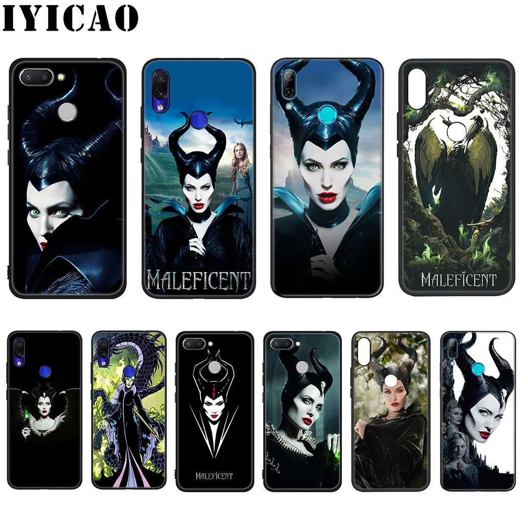 Мягкий силиконовый чехол Maleficent Angelina для Xiaomi Redmi Note 5 6 7 8 Pro 8T 4X 5A Prime TPU |