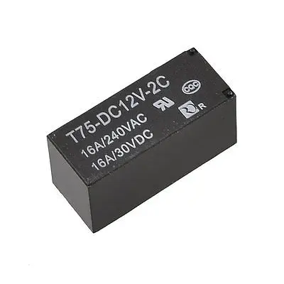 

Black Rectangle Shell 12V DC DPST 2NO 2NC Power Relay