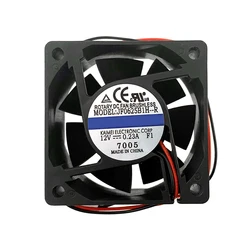 Ventilateur de refroidissement à Double boule, 2 broches, pour JAMICON JF0625B1H R 12V 0.23A 60x60x25mm 