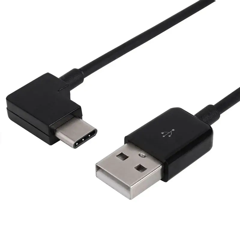 FULL-USB C to USB A Cable, 6.56ft 90 Degree Type C to USB 2.0 Cord Compatible Google Pixel XL 2, LG G6 V20, Galaxy S9/S9+,2M Bla