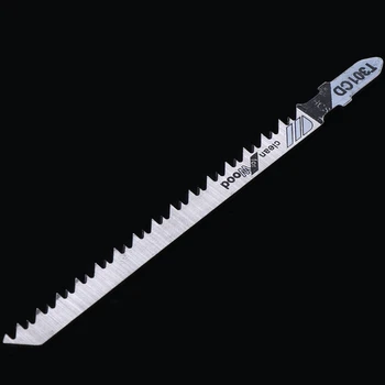 

5 Pcs T301CD HCS 116mm T-Shank Jig Saw Blades Clean For Wood Fast Cutting 35ED