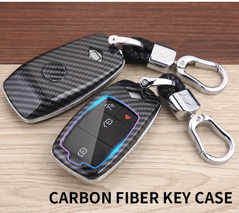 Silver Carbon Fibre Key Cover Case For Mercedes A B C E S G M V Class 2 3 t70cf*