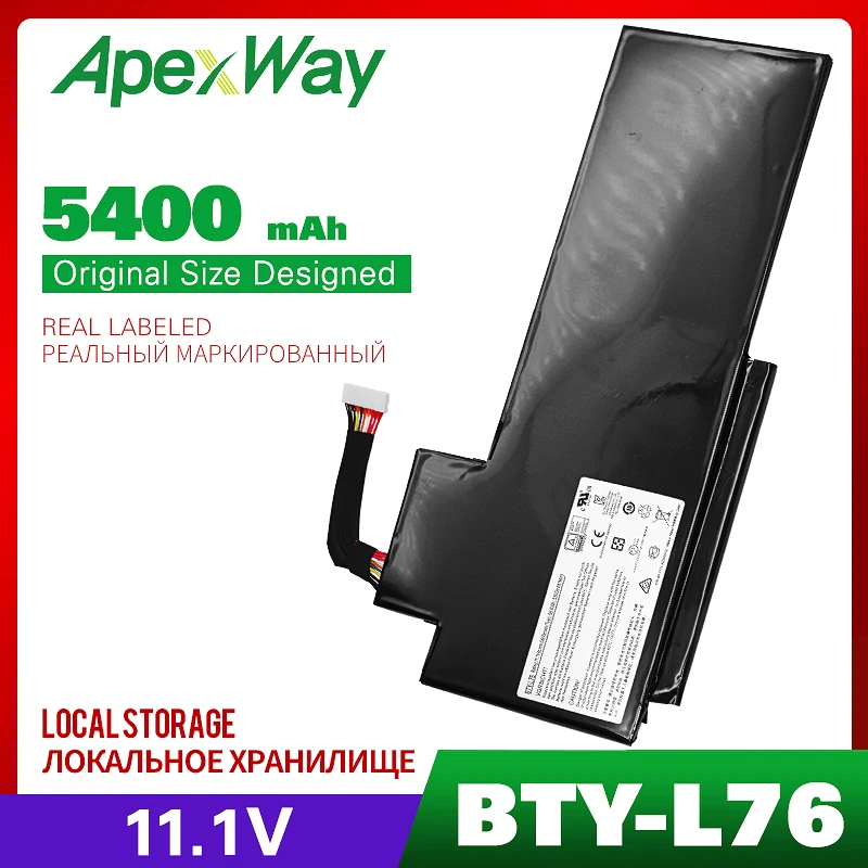 ApexWay 11,1 V BTY-L76 Батарея для MSI GS70 2OD из 2 предметов 2PE 2QC 2QD 2QE GS72 MS-1771 MS-1772 MS-1773 MS-1774 ДЛЯ MEDION X7613 MD98802