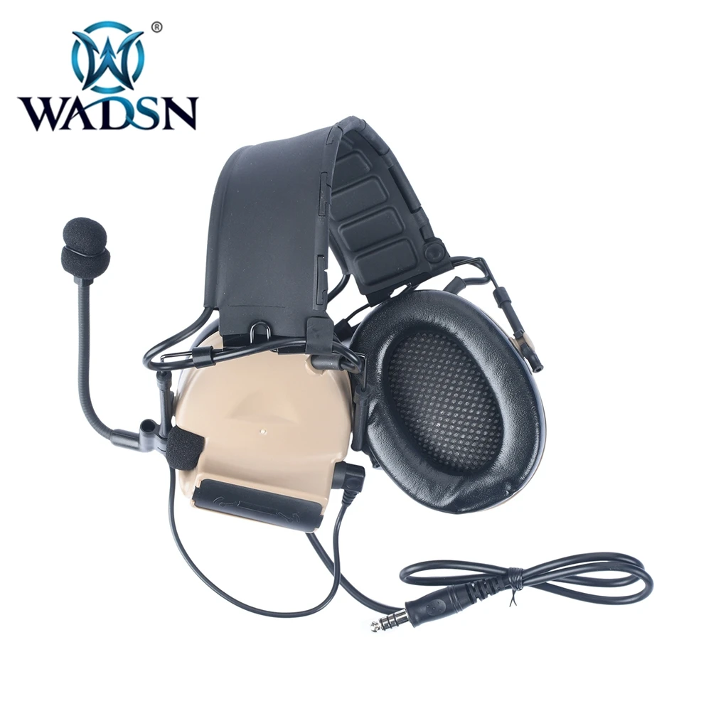 Fones de Ouvido para Airsoft sem Redução Fones de Ouvido Wadsn Comtac Tático Ruído Peltor Softair Apto Militar Rádio Aviação ii 9 para airsoft sem redução ruído peltor softair
