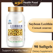 Supplement Soy-Lecithin-Capsules Cellular-Function Liver Cholesterol-Support Dietary