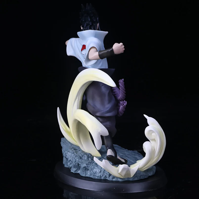 26 см японского аниме Uzumaki Наруто Саске Учиха ПВХ Фигурки игрушки Uzumaki Наруто Саске Учиха битва Статуя Модель игрушки