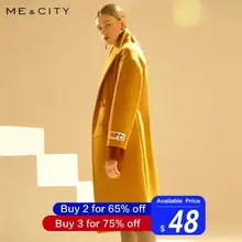 Me& city, Женское шерстяное пальто, верхняя одежда, зимняя одежда, офисное Женское пальто, модное, теплое, тонкое, элегантное, ретро пальто