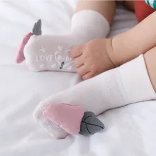 Новинка; нескользящие носки для малышей; антискользящий для детей; милые мягкие носки для мальчиков и девочек с фруктами; сезон весна-лето-осень