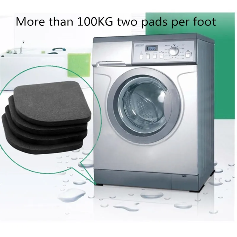 Anti-Vibration Machine Washing Pad Mat Non-Slip Shock Pads Mats Refrigerator 4pcs/set Kitchen Bathroom Accessories Bathroom Mat