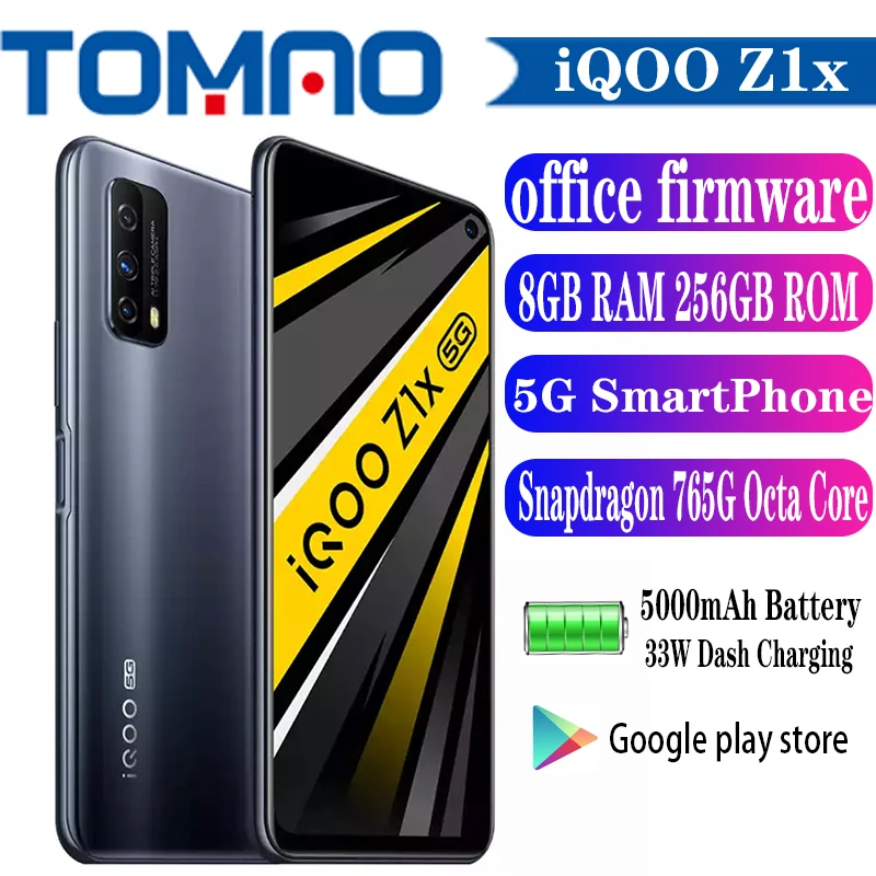 Смартфон Vivo iQOO Z1x 5G Восьмиядерный процессор Snapdragon 765G 6 ГБ 8 ОЗУ 64 Гб 128 256 ПЗУ
