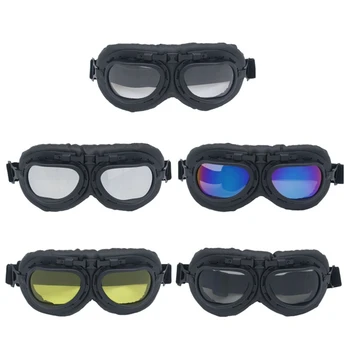 

High Quality Vintage Angled Goggles Motorcycle Cross-country Goggles Wind-proof Mirror Sports Riding Goggles