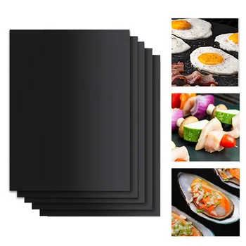 

1/2/3/5PCs Ptfe Non-stick BBQ Grill Pad Barbecue Baking Pad Reusable Cooking Plate 40*33cm For Party Grill Mat Tools #1