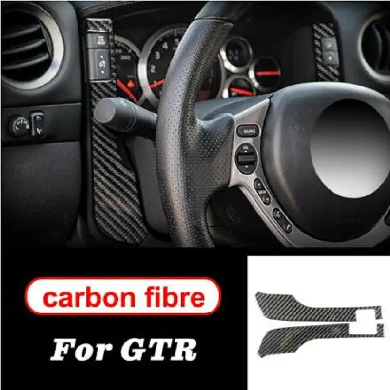 

Carbon Left Right Speedometer Panel Frame Sticker Instrument Surround Cover Trim Car Accessories For Nissan GTR R35 2008-2016