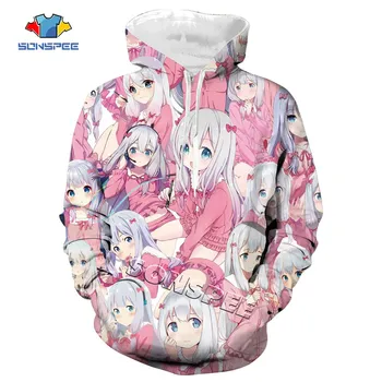 

SONSPEE Teacher Eromanga Izumi Sagiri Anime Girl 3D Print Hoodie Women Pullover Hooded Sweatshirt Fashion Men's Streetwear Hoody