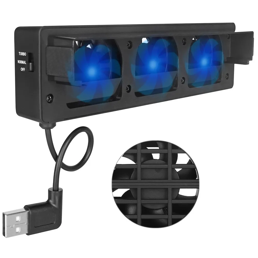 Adjustable Speed Temperature Control Station 3-Fan Dock Mount Console Cooler With Heat Exhaust Ventilation For Nintendo Switch cooling fan,gaming cooling fan