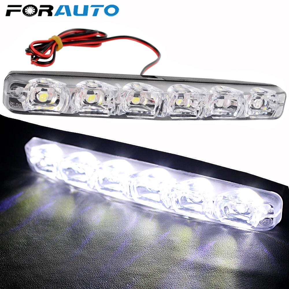 FORAUTO 2 шт. DRL DC 12V Автомобильные дневные Светодиодный Светильник Универсальный