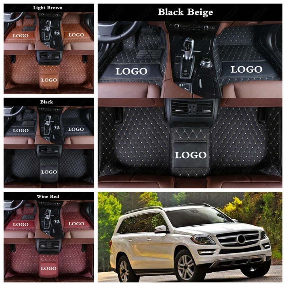 

All Weather Custom Car Floor Mats for Mercedes Benz GL 350 GL450 GL500 GL550 GL63 AMG Leather Waterproof Cars Auto Foot Rugs Mat