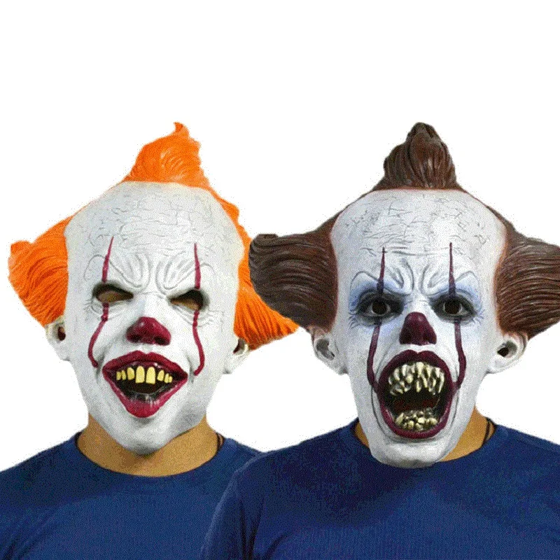 Джокер маска пеннивайза Стивен Кинг It Chapter 2 хоррор Косплей латексные маски шлем