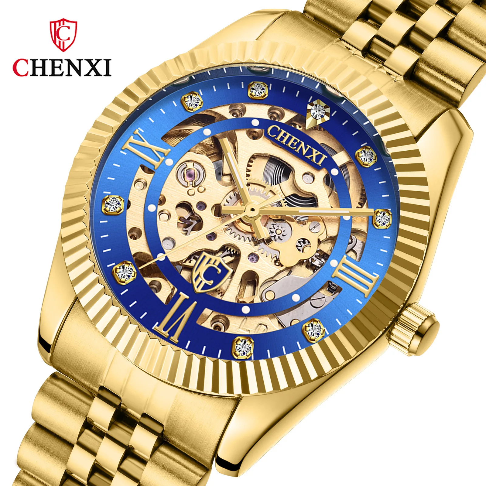

Mechanical Wrist Watch Men's Dawn Brand Business Watch 8804b Tourbillon Hollow out Analog Watch
