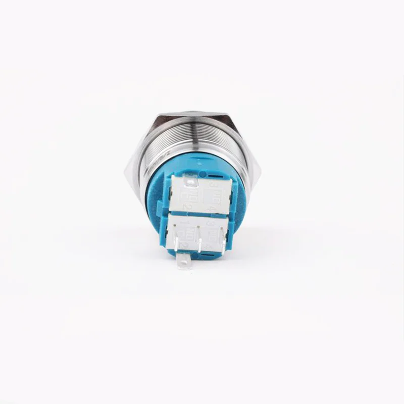 22mm Metal brass Push Button SwitchPower Mark illumination ring Momentary self reset/Self locking 1NO 1NC Car press button