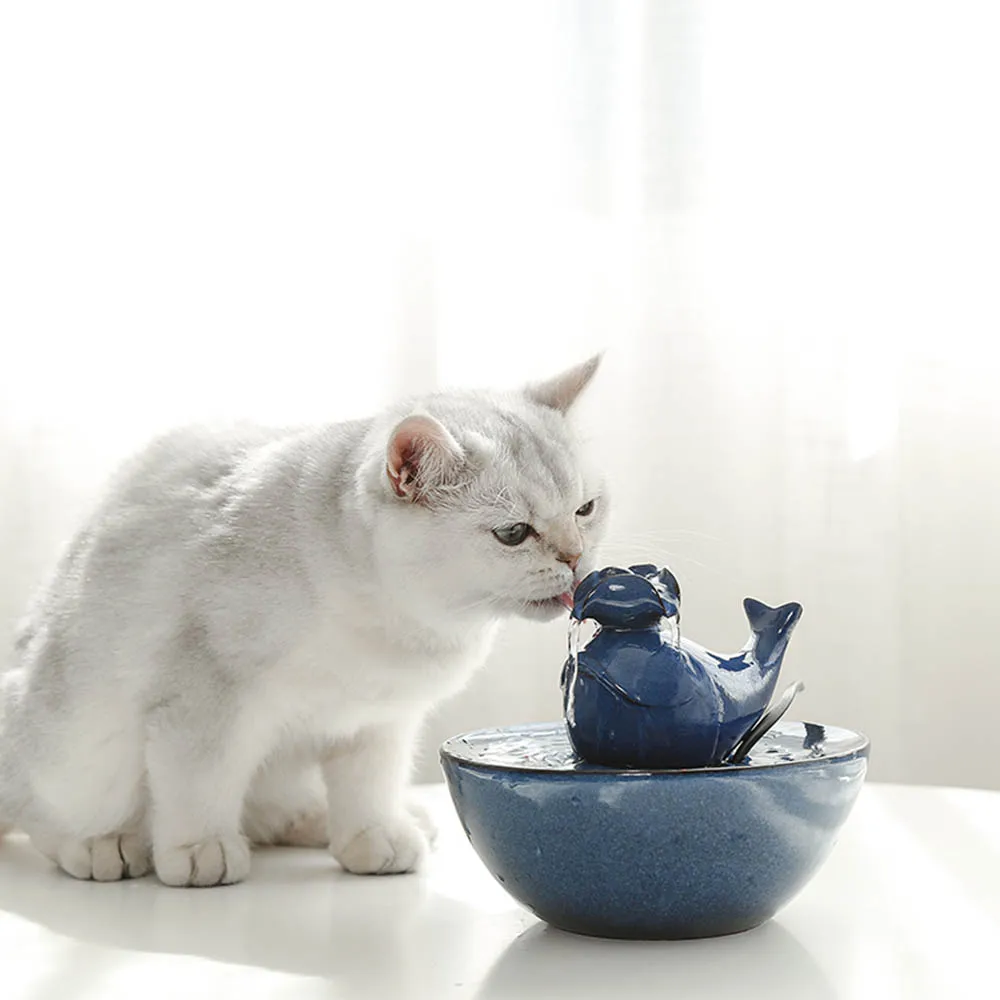 1.5L Авто Pet Cat керамический фонтан для воды, собака кошка питомец немой поилка питатель миска, питомец питьевой фонтан диспенсер для воды