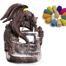 Ладан-n-Wish Летающий Динозавр ладан обратная горелка водопад дракон ладан палочки держатель ручной работы статуя подарок дропшиппинг