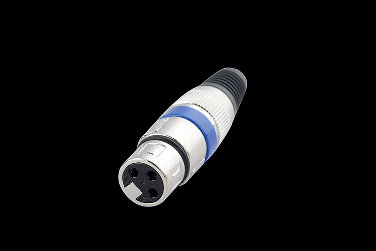 Аудио разъем для микрофона XLR 3 Pin Female 3 P XLR микрофон KTV штекер, синее кольцо цветного типа