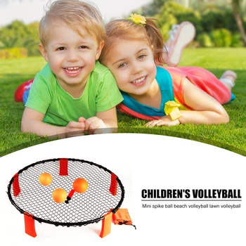 

Mini Grass Beach Volleyball Outdoor Sport Team Game Toy Spikeball with Net Balls for Outdoor Exercise Sport Decoration