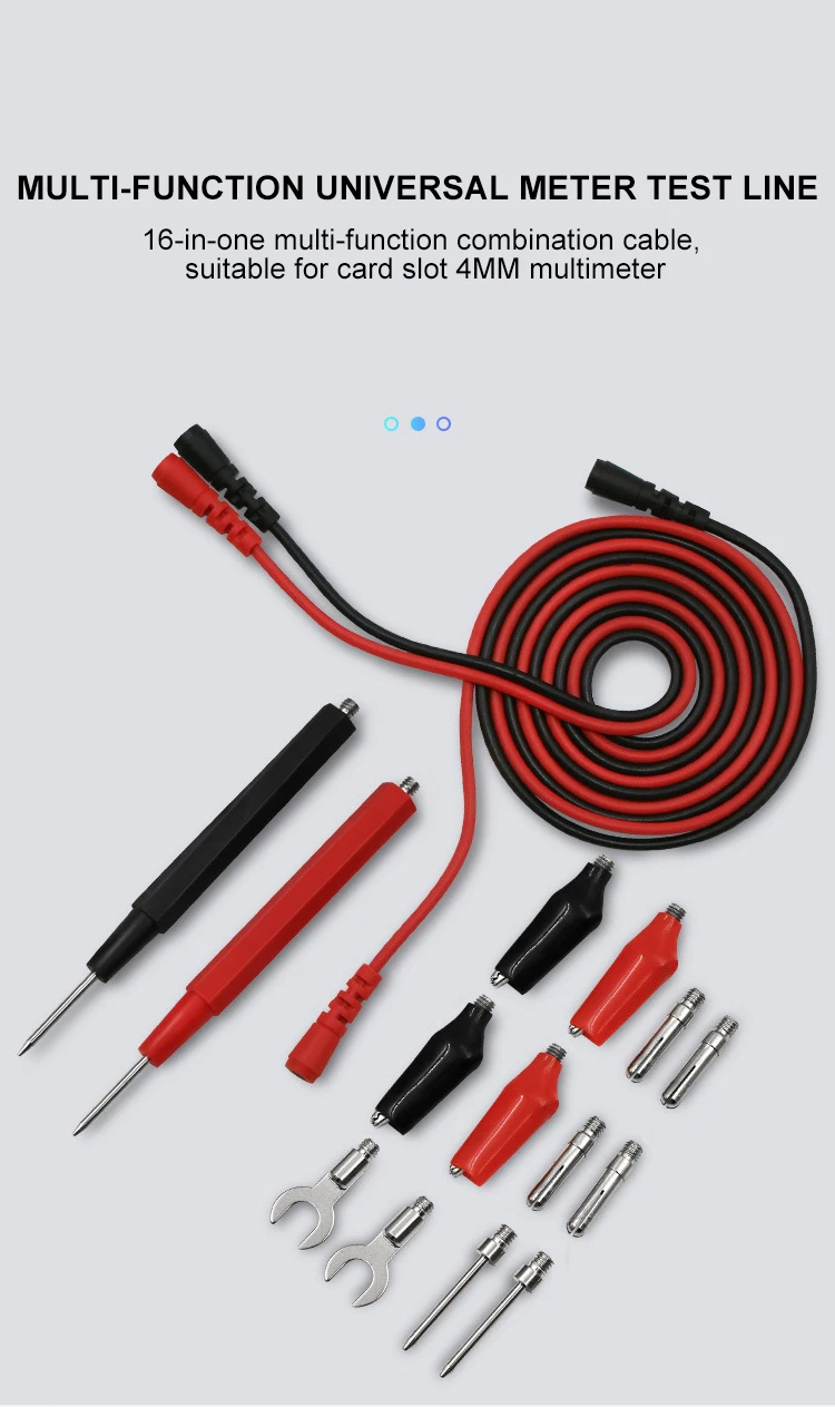 ELECTRICITE MULTIMETRE, 16 in 1 Test LineCâble de test, prise jack