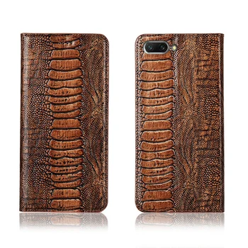 

Ostrich foot pattern genuine leather phone bag for Huawei Honor 10 magnetic phone case for Huawei Honor 10 Lite flip cover
