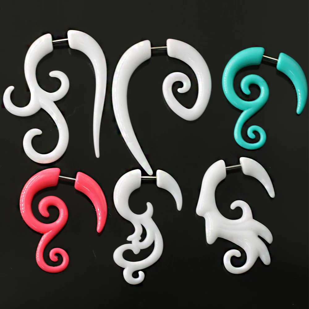 1 шт различные формы Цвета Акриловые конические поддельные ухо шпильки