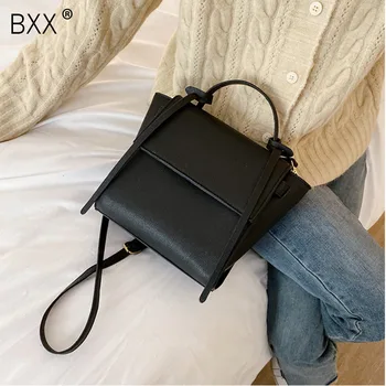 

[BXX] PU Leather Large Capacity Crossbody Bags For Women 2020 Winter Shoulder Messenger Bag Female Handbags and Purses HJ786