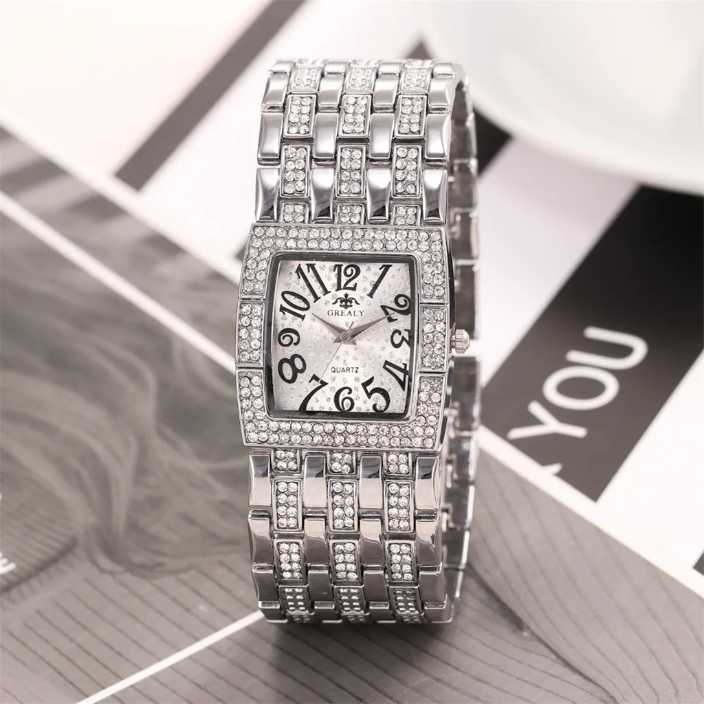 

Casual Women Romantic Wrist Watch Leather Rhinestone Designer Ladies Clock Simple Gfit Montre Femme Ceasuri Reloj Mujer Hot &50