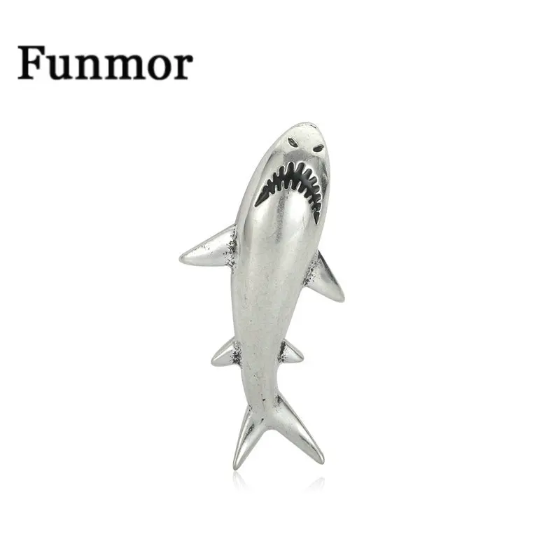 Брошь в виде акулы Funmor стиле ретро аксессуары из сплава для детей украшения