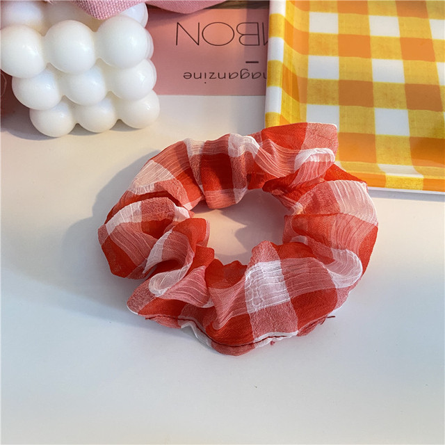 Silk Rainbow Scrunchies For Women Girls Gum Hair Tie 1PCS Hair Rope Rubber Bands Ponytail Hold Hair Accessories
