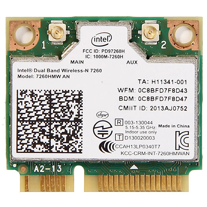 Ноутбук Встроенная беспроводная сетевая карта для Intel 7260HMW 7260AN 300M Двухдиапазонная 5G беспроводная сетевая карта 4,0 Bluetooth