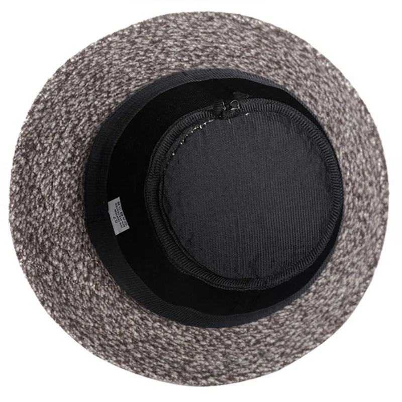 Новая женская шляпа Fedora Женская шерстяная купольная Кепка для девочек осень-зима шерстяная шапка с цветком шапочка для бассейна шерстяной купол