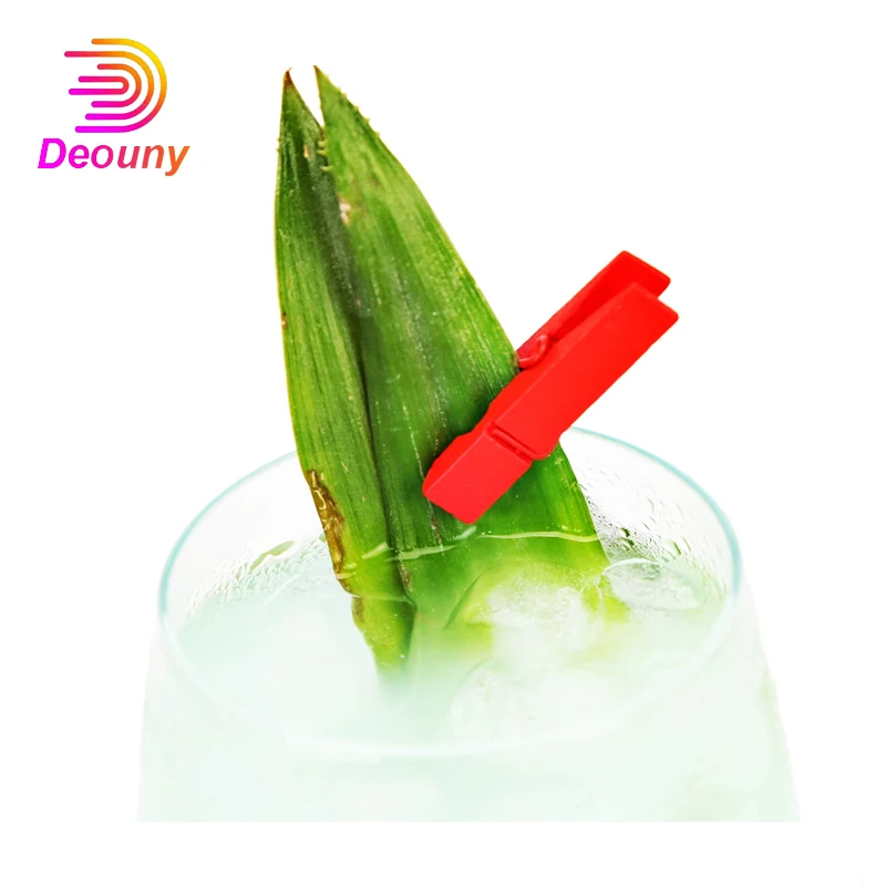 DEOUNY Bar Accessories And Decor Cocktail Bartender Decoration Mini Natural Wooden Clips Sticky 1.37In Notes Clip 20PCS Supplies