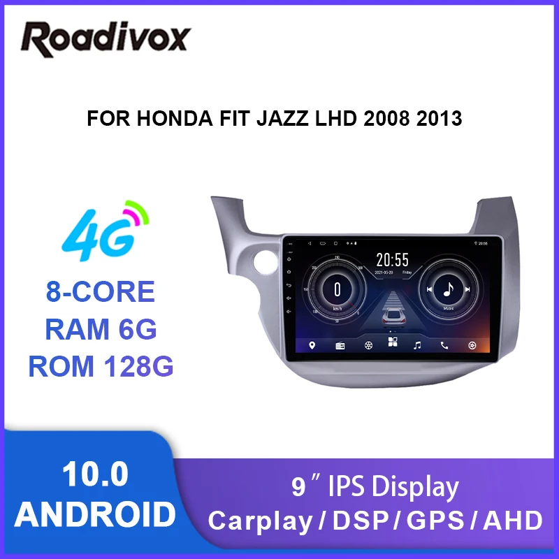 Автомобильный радиоприемник 9 &quotandroid 10 0 видеоплеер с gps-навигацией для honda Fit Jazz LHD