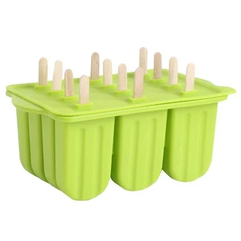 

12 Grid Food Grade Silicone Ice Cream Mould with Lid