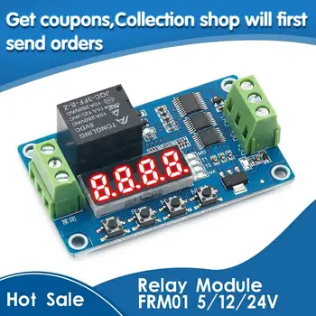 

DC 5V/12V/24V Multifunction Relay PLC Cycle Delay Time Timer Switch Self-lock Module PLC Home Automation Delay Module Board