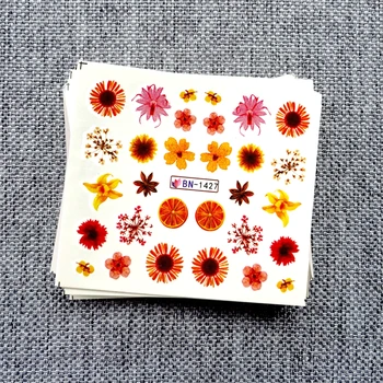 

12 Types Floral Nail Sticker Nail Decal Bloosm Flowe Leaf Designs Tattoos Nail Slider Water Transfer Wrap Manicure BN1417