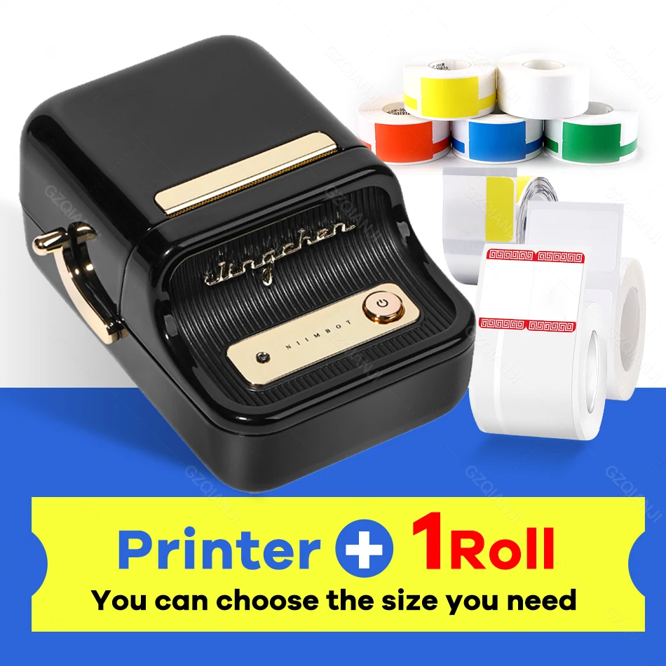 Label Printer Mini Portable Wireless Bluetooth Thermal Label Maker Sticker Printer for Labeling Price Printing Niimbot B21 instant smartphone printer Printers