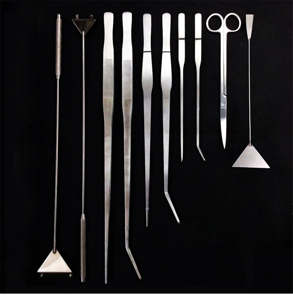 1Pc Aquascape Tool Fish Tank Scissor Tweezer Spatula Algae Scraper Storage Rack Stainless Steel Aquatic Plants Aquascaping Tool
