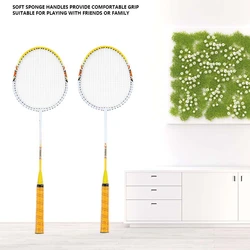 Badminton Racket Adult Competition Training Two-pack Racket Set Lightweight Training Racket with Bag