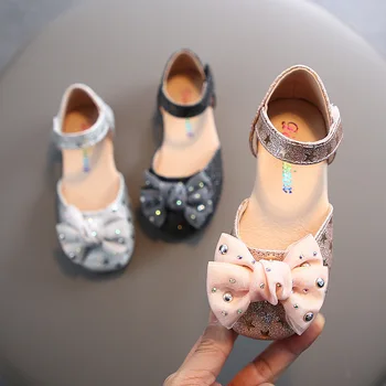 

2020 New Summer Girl's Sandals Classic Sequined Princess Shoes Soft Bottom Children's Beach Shoes Fashion Performance Shoes
