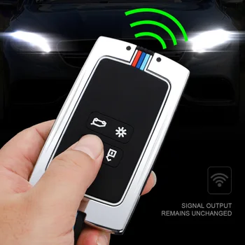 Copri chiave per auto in lega di zinco per catena portachiavi con copertura chiave in Silicone Renault Kadjar Megane Koleos QM5 QM6 2016 2018 - Copri chiave per auto in lega di zinco per catena portachiavi con copertura chiave in