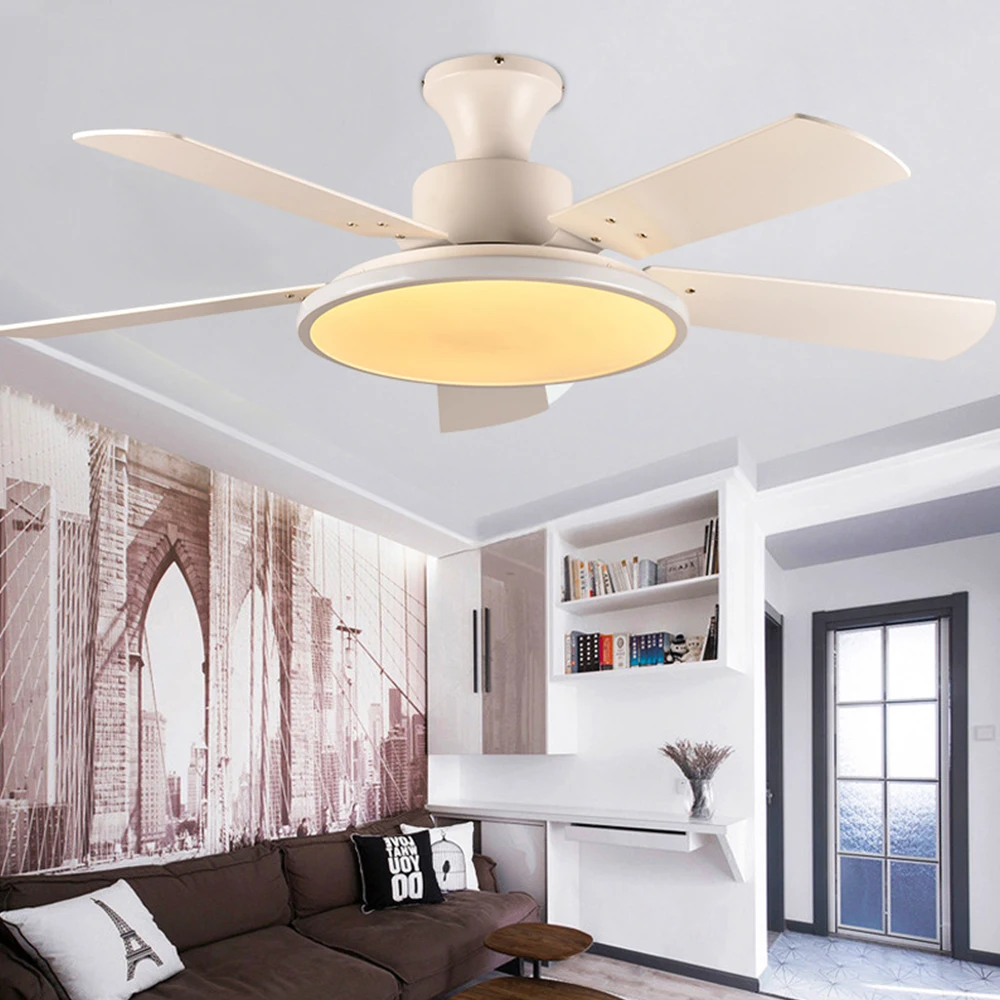 220v Ceiling Fan Light With Dimming Remote Control For Home